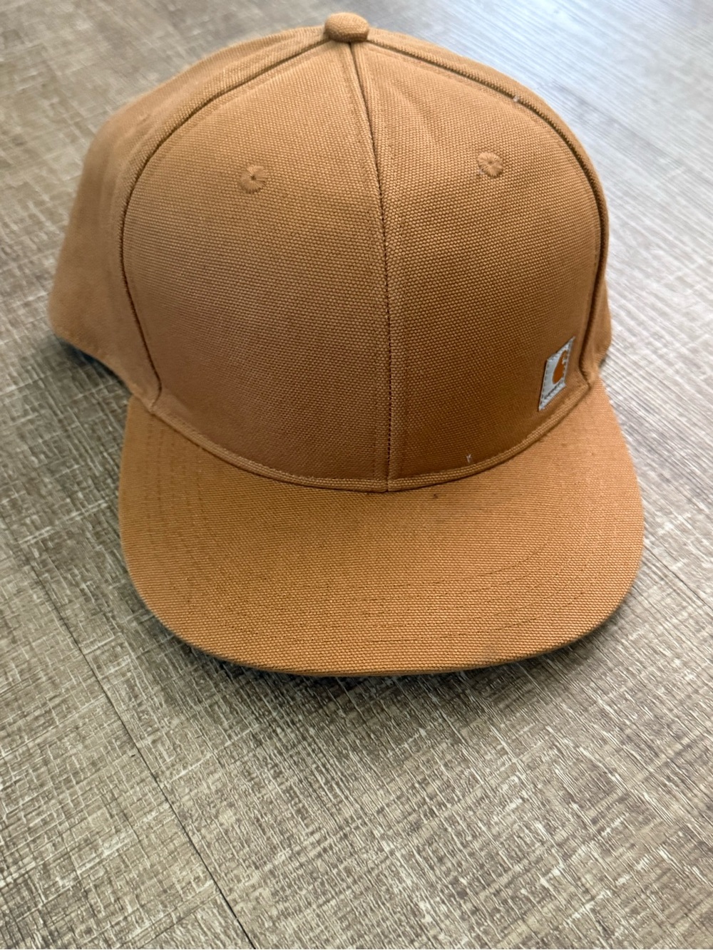 Carhartt Tan Canvas Fitted Cap with Logo Patch